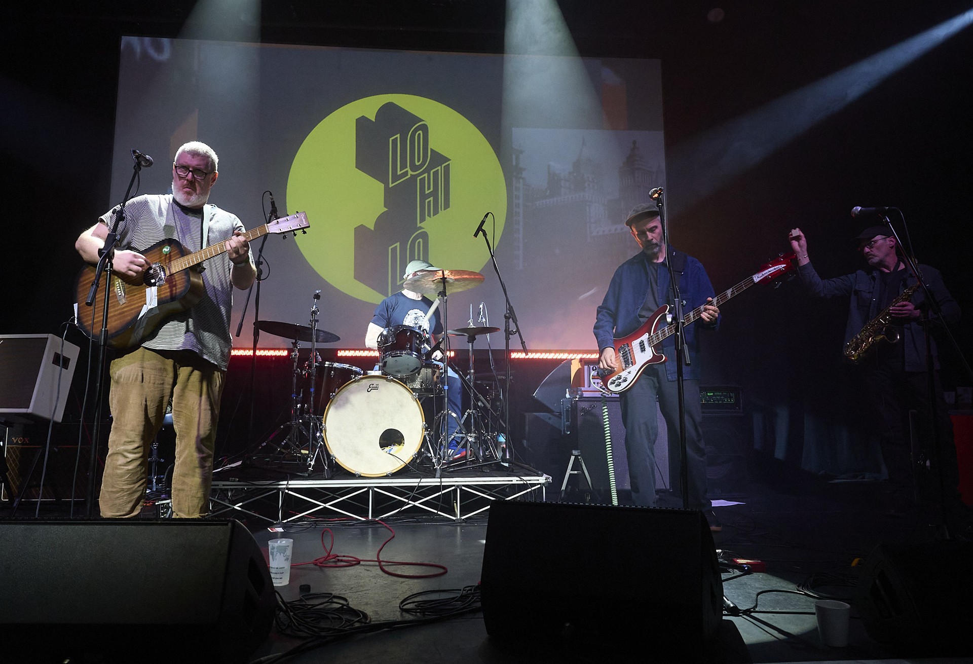 Lo-Hi-Lo performing from the front of the Sub Rooms stage